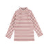 Lil Legs Rosewood / Stone Striped Mock Neck